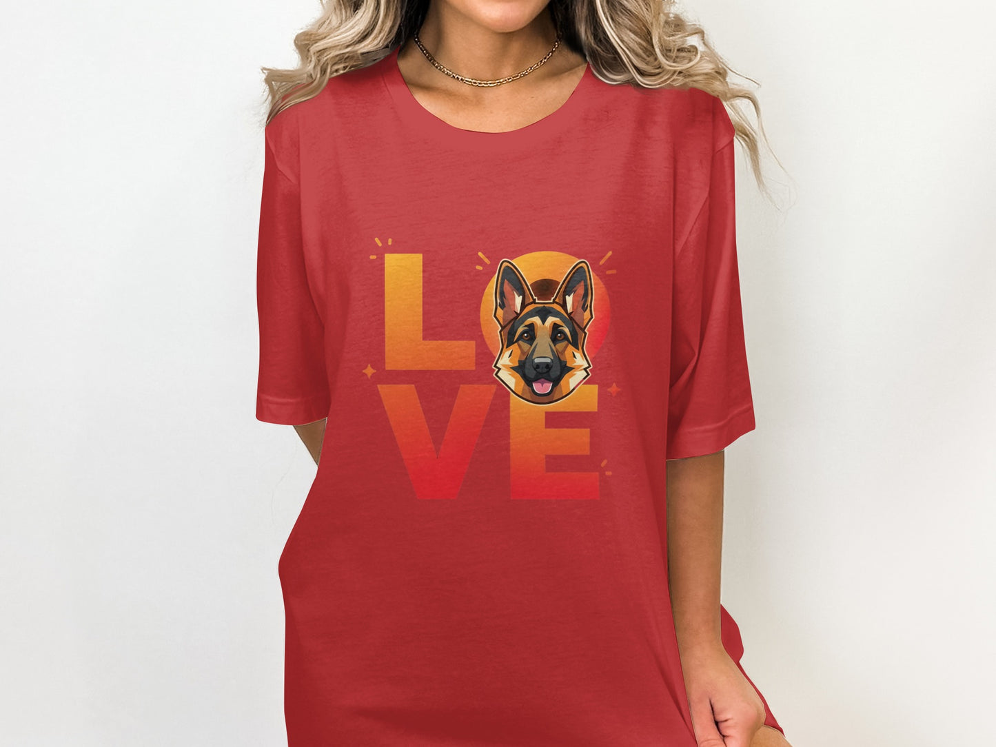 Love German Shepherd Face Graphic T-Shirt product