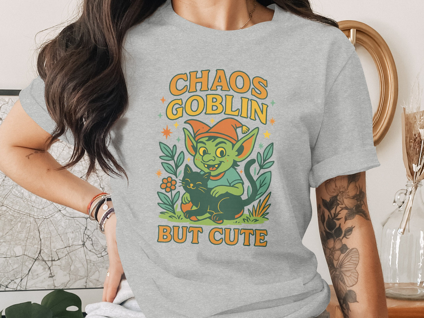 Chaos Goblin But Cute Graphic Tee Shirt product