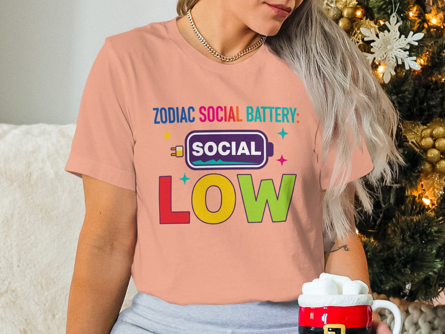 Zodiac Social Battery Low Graphic Tee