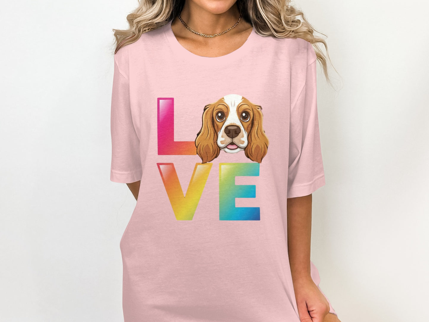 Colorful Love Graphic T-Shirt Dog Lovers Product