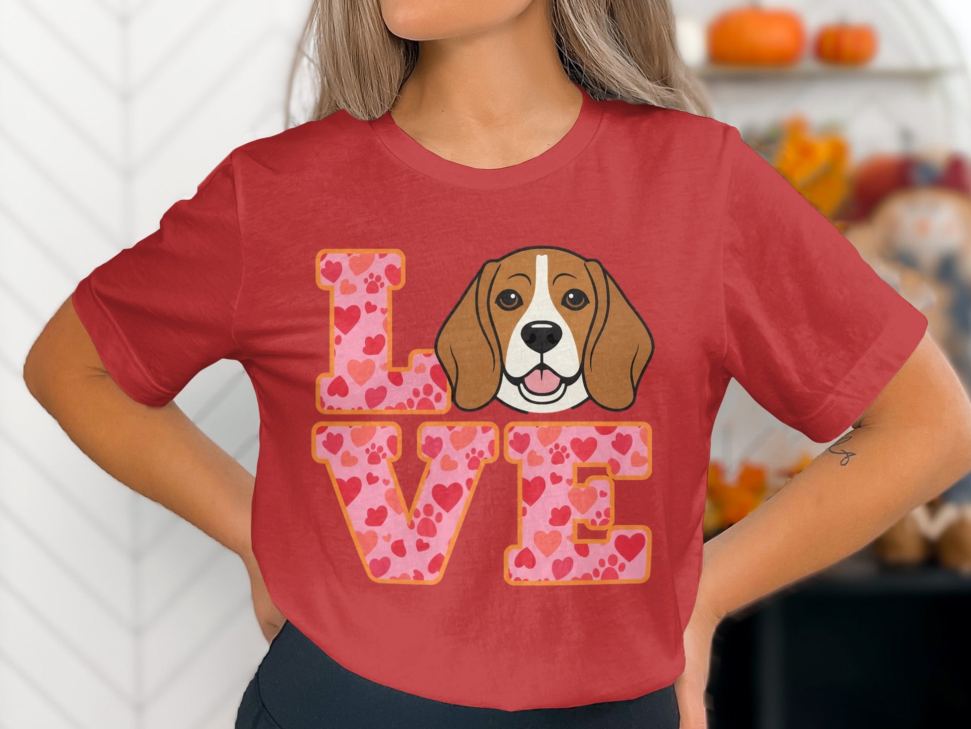 Cute Beagle Love Hearts Valentine's Day T-Shirt product