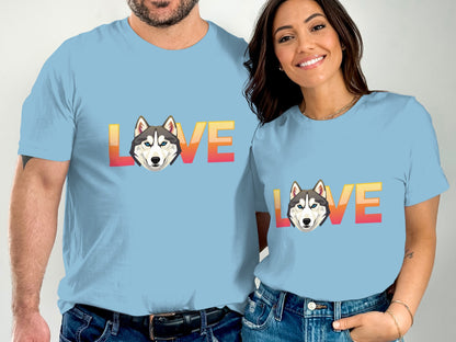 Colorful Husky Love Graphic Design T-Shirt product