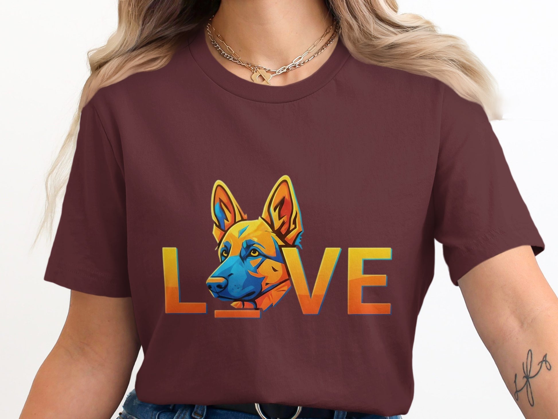 Love German Shepherd Graphic Tee product type