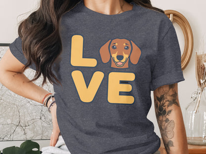 Love With Dachshund Design Graphic T-Shirt product type