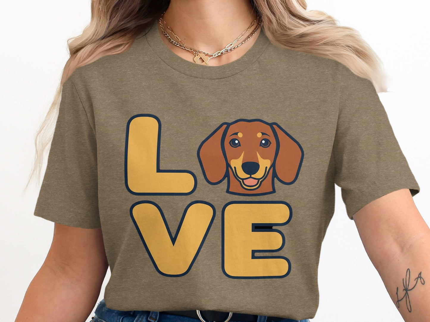 Love Cute Dog Graphic Print Casual T-shirt product
