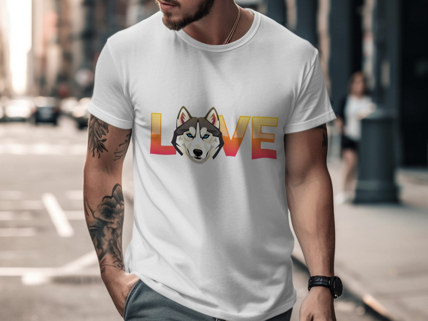 Husky Love Graphic Tee for Casual Wear product