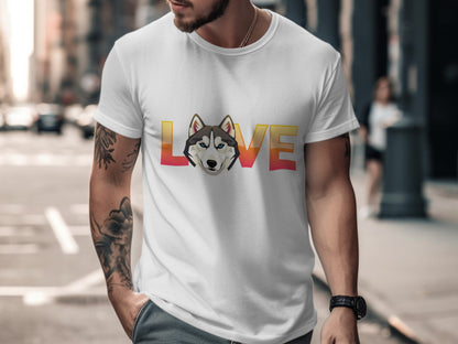 Husky Love Graphic Tee for Casual Wear product