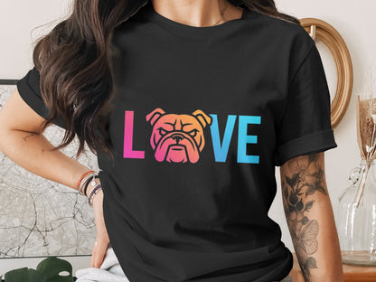 Love Bulldog Graphic Printed Shirt product