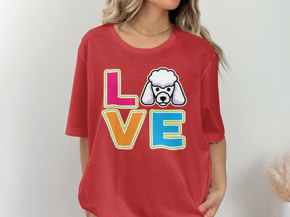 Colorful Love Graphic Tee Featuring Poodle Design product
