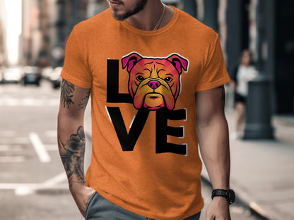 Vibrant Bulldog Love Graphic Printed Shirt product