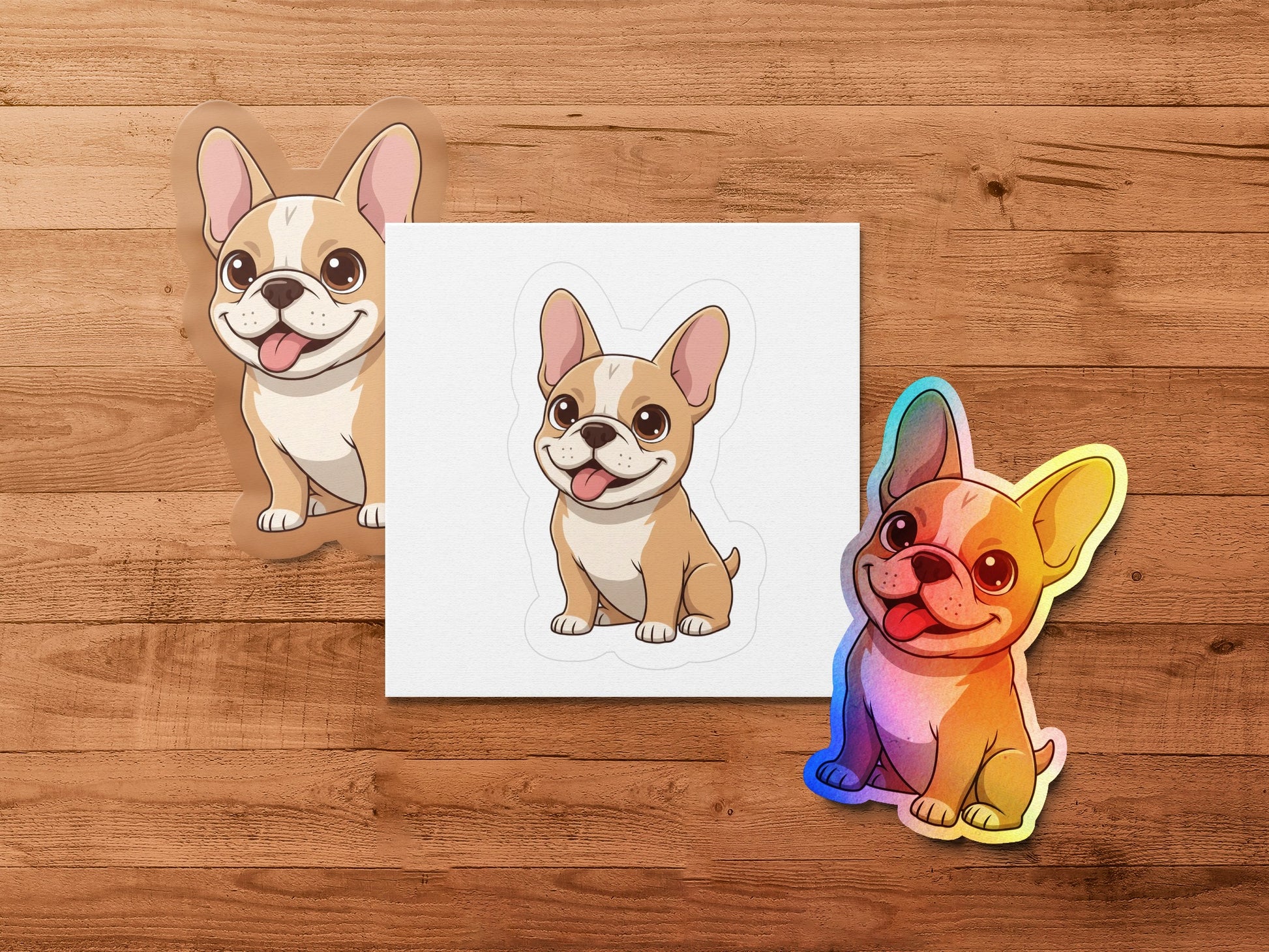 French Bulldog Stickers Cute Dog Decals for Laptops, Notebooks, and Water Bottles