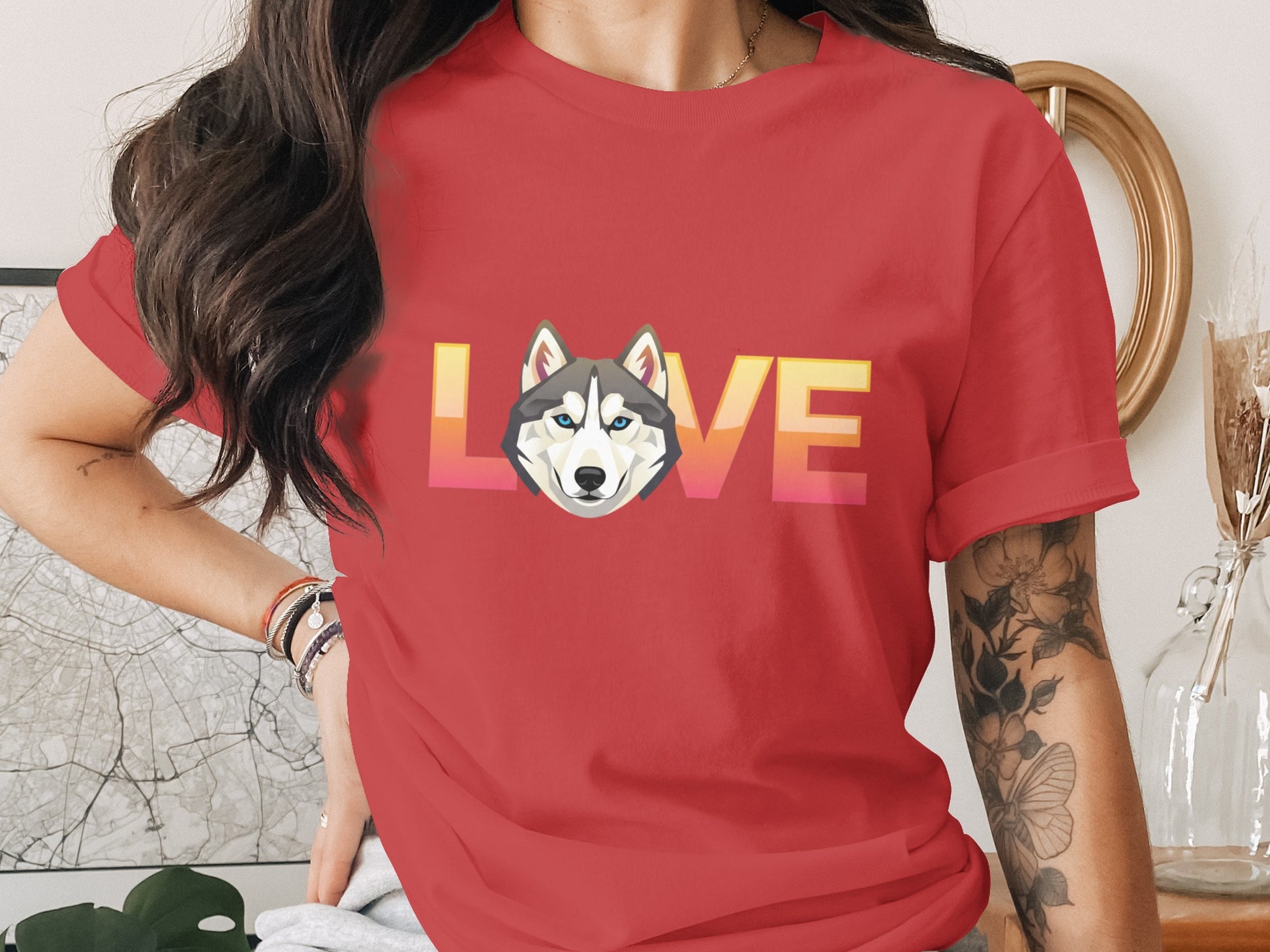 Love Husky Graphic Print Casual T-Shirt product