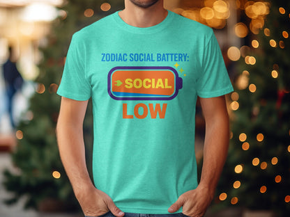 Zodiac Social Battery Social Low Graphic Tee