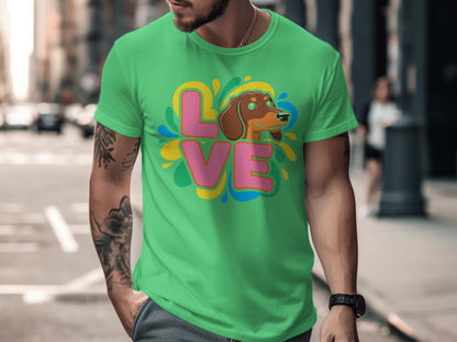 Love Dog Graphic Tee Casual Everyday Wear product type
