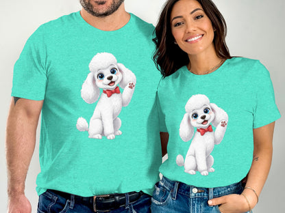 Cute Cartoon Poodle Graphic T-Shirt for Dog Lovers
