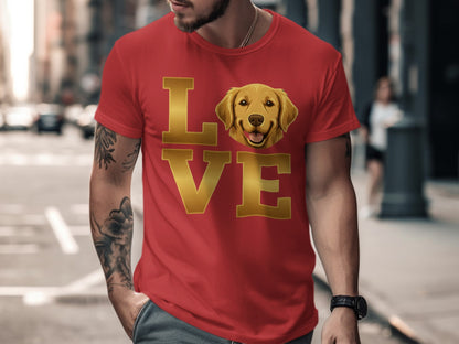 Love Golden Retriever Graphic Printed T-shirt product type