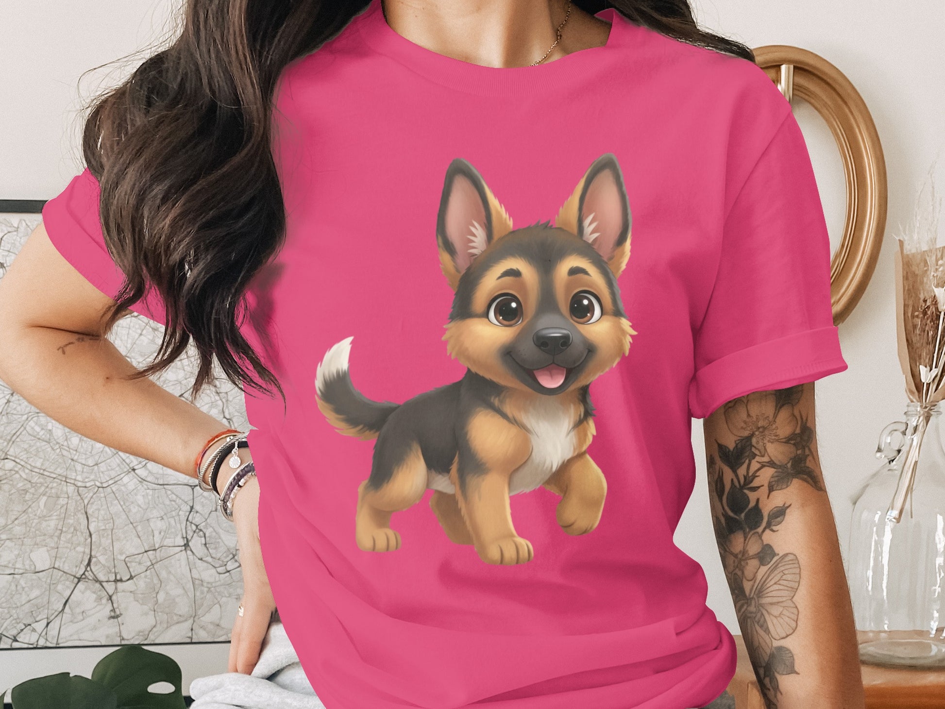 Cute German Shepherd Puppy Graphic T-shirt