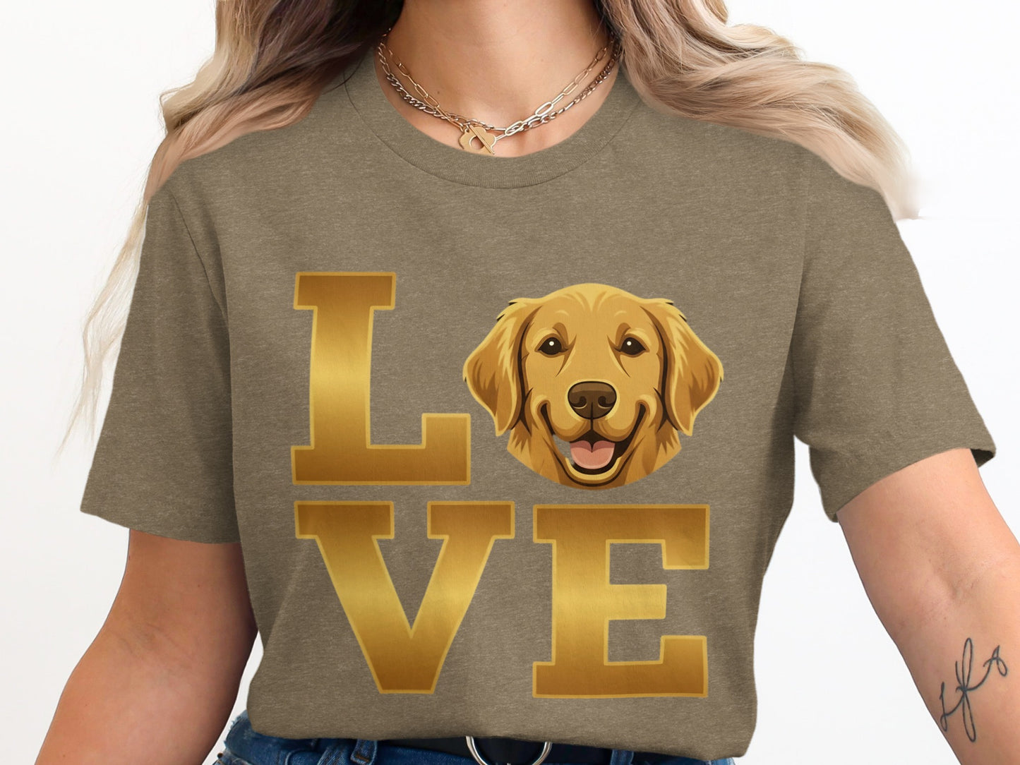 Golden Retriever LOVE Design T-Shirt product type