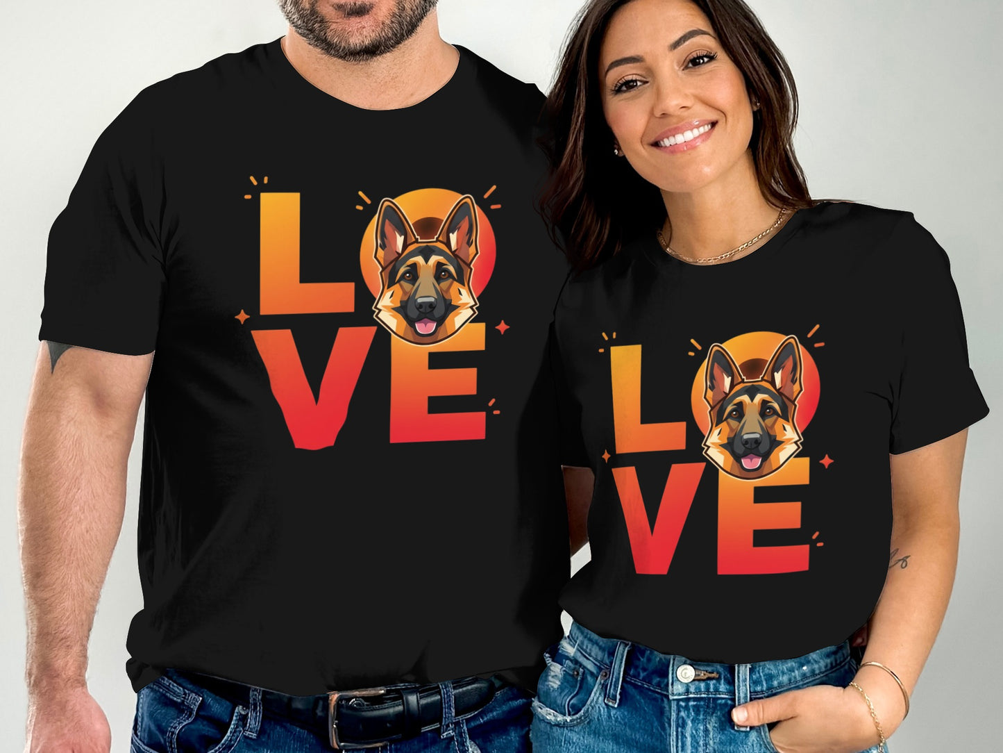 Love German Shepherd Graphic Tee Shirt product type