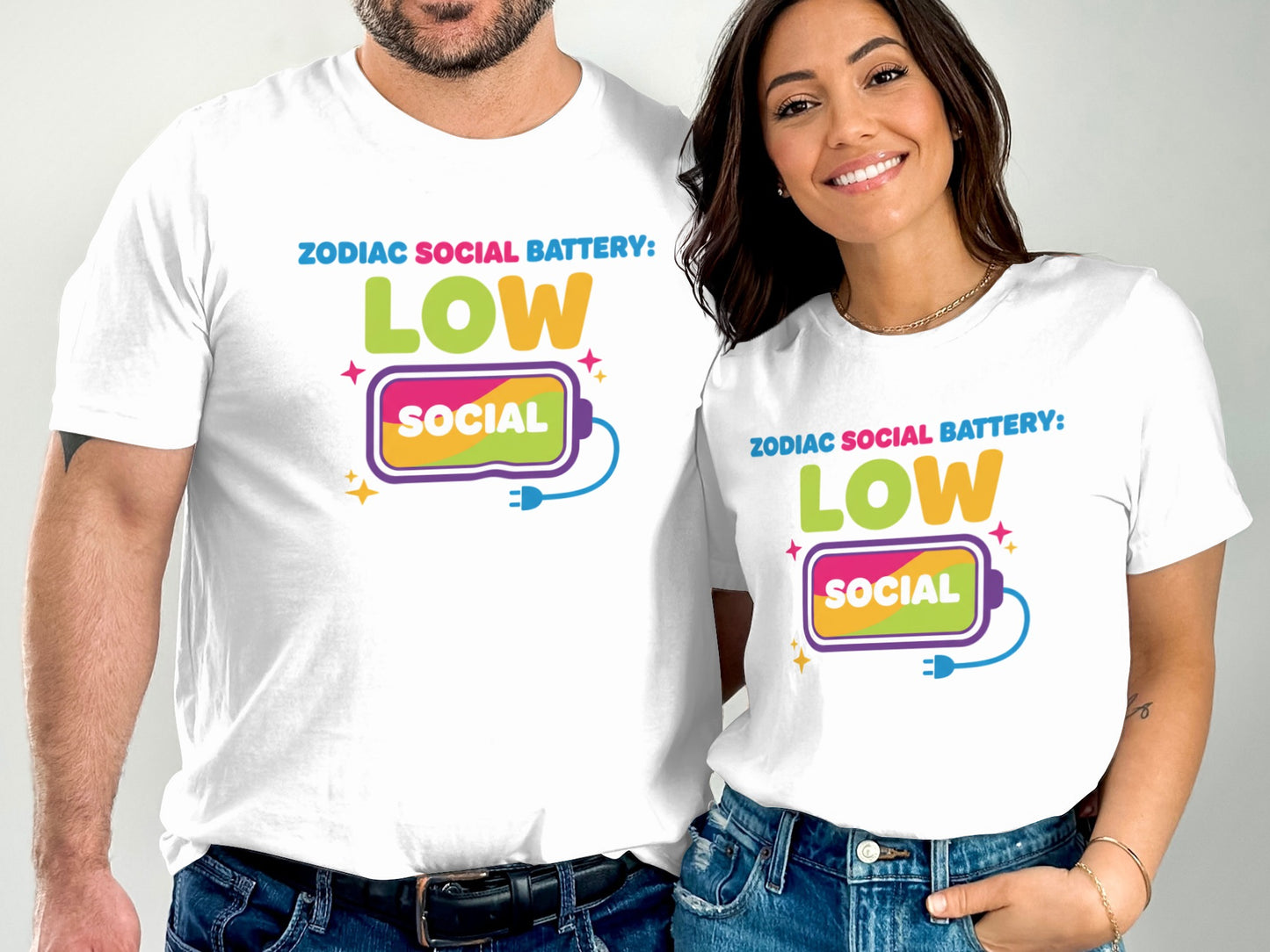 Zodiac Social Battery Low Social T-shirt Fun Design