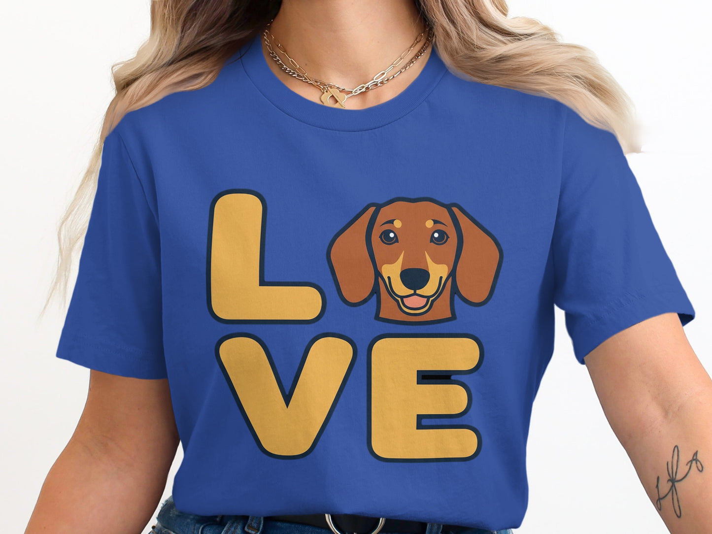 Love with Cute Dog Print Graphic T-shirt Product