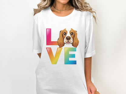 Cute Dog Face and Love Graphic T-shirt product