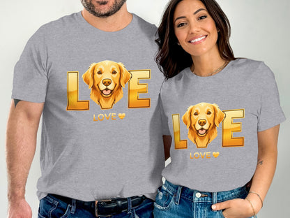 Golden Retriever Love Graphic Print T-shirt product type