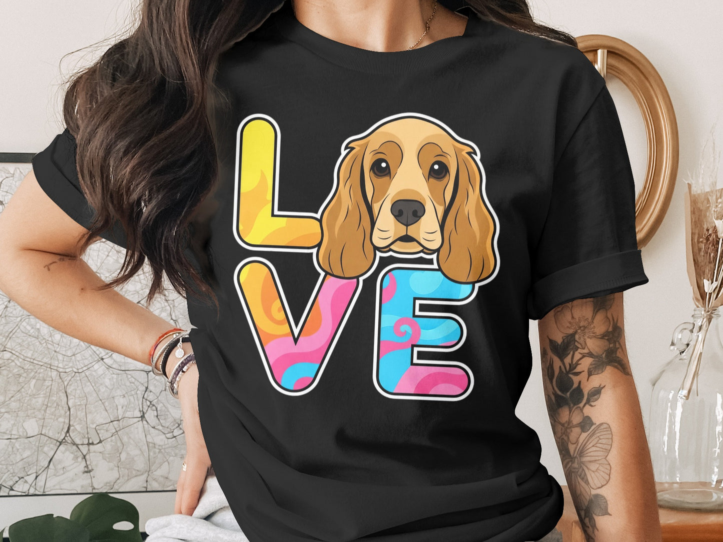 Love with Dog Graphic Creative T-shirt product type