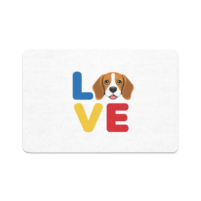 Love Beagle Letters Graphic Bathroom Mat product