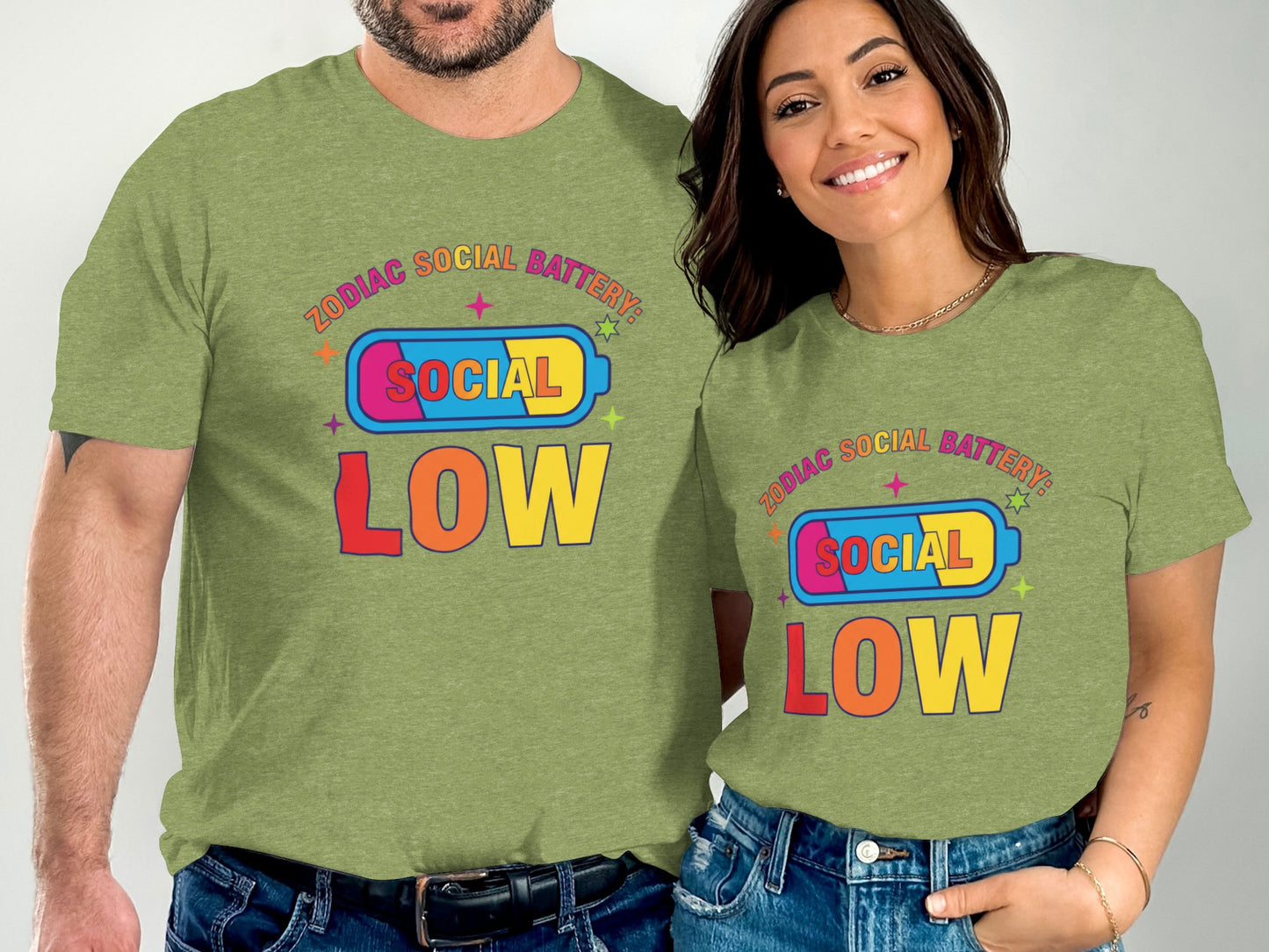 Zodiac Social Battery Low Graphic Tee