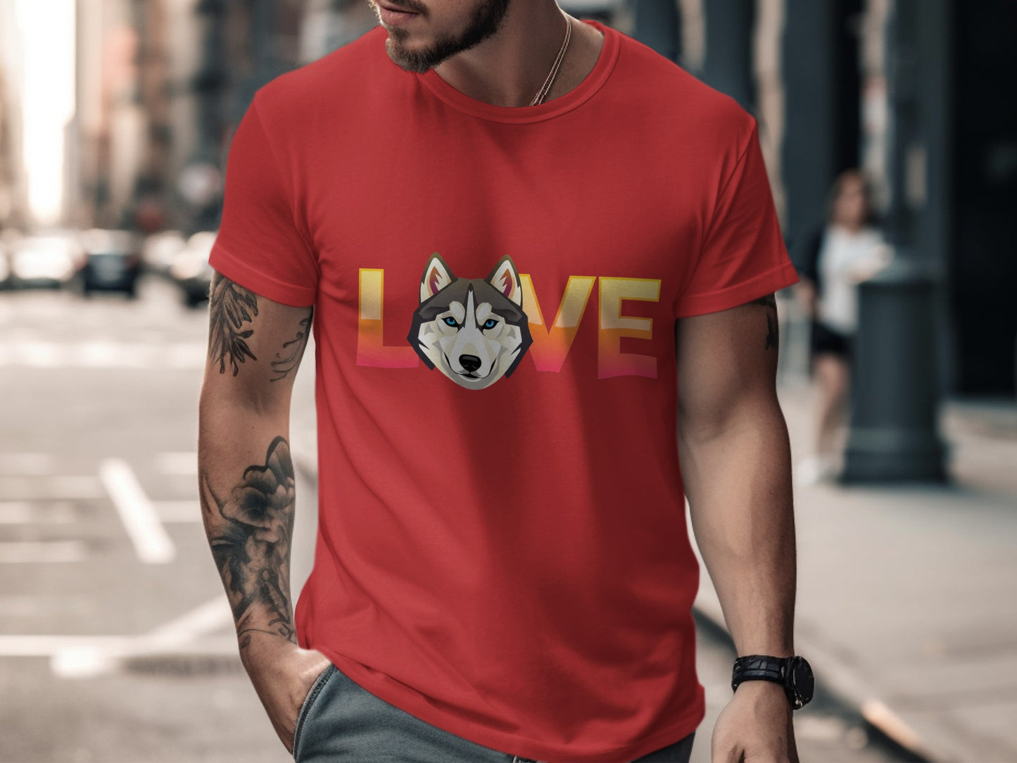 Love Design Husky Dog Graphic T-shirt product