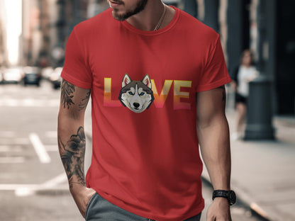 Love Design Husky Dog Graphic T-shirt product