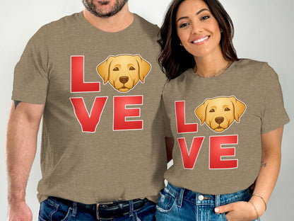 Love Design T-Shirt with Dog Theme graphic product