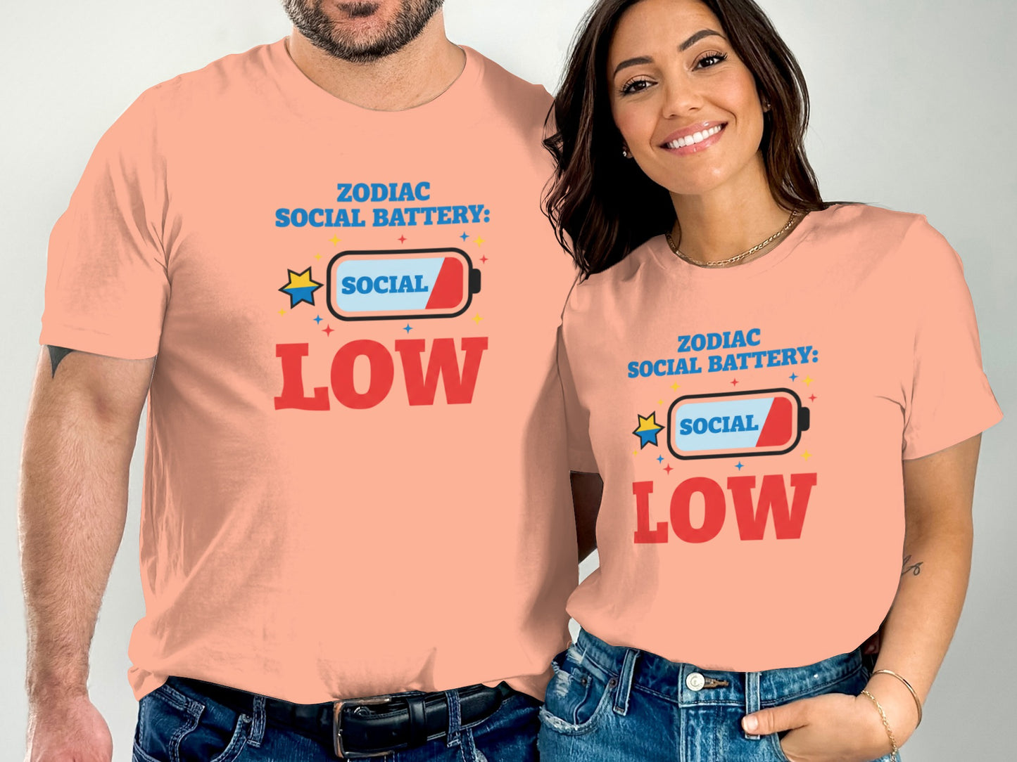 Zodiac Social Battery Low Graphic Tee product