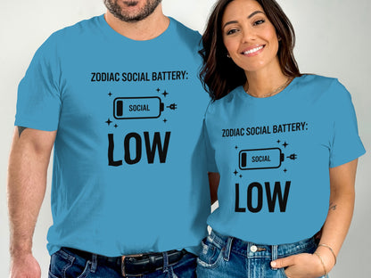 Zodiac Social Battery Low T-Shirt