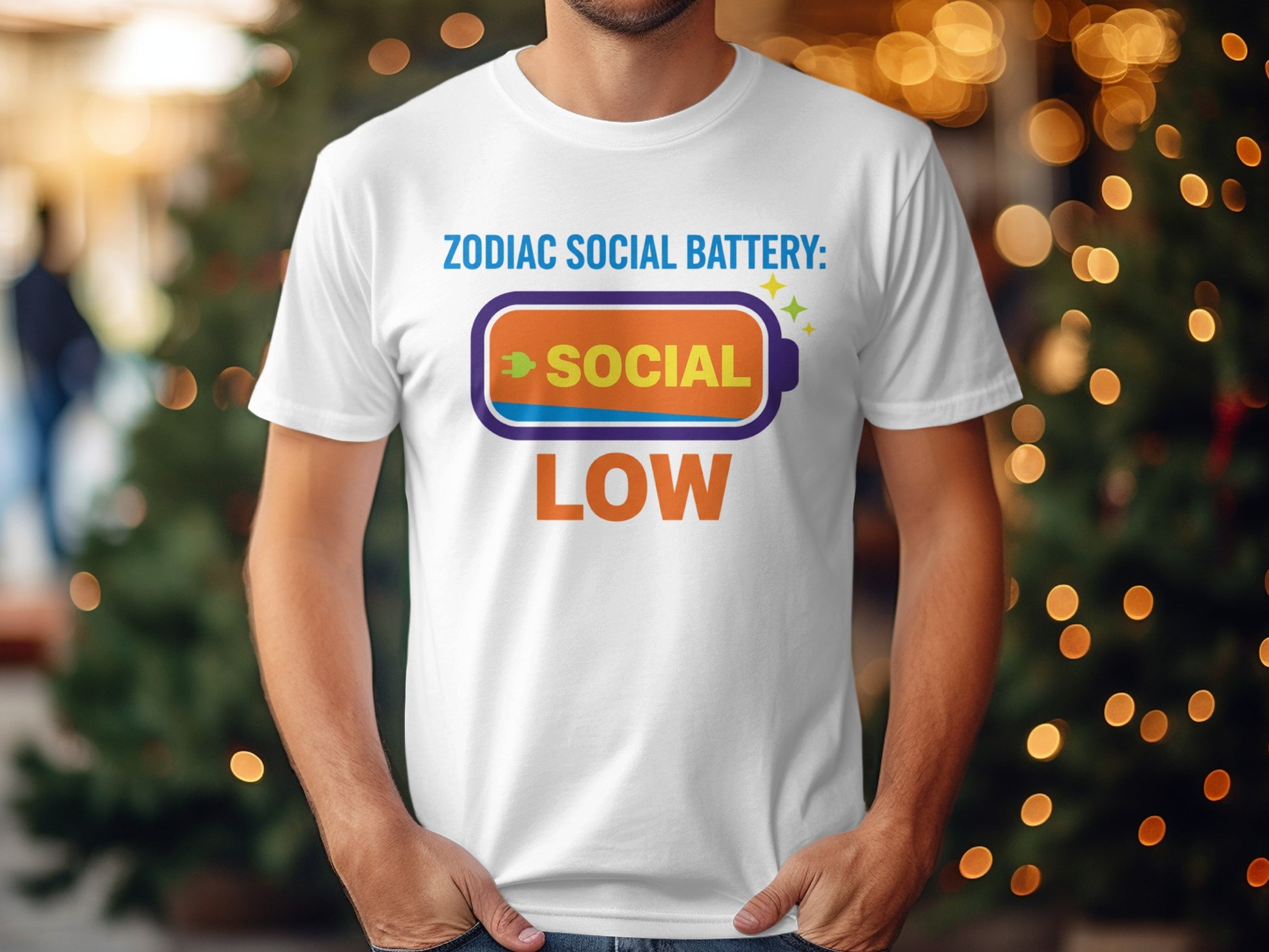 Zodiac Social Battery Low Social T-shirt