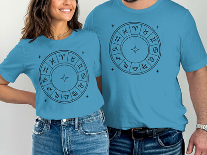 Zodiac Symbols Circle Design Astrological Chart Shirt