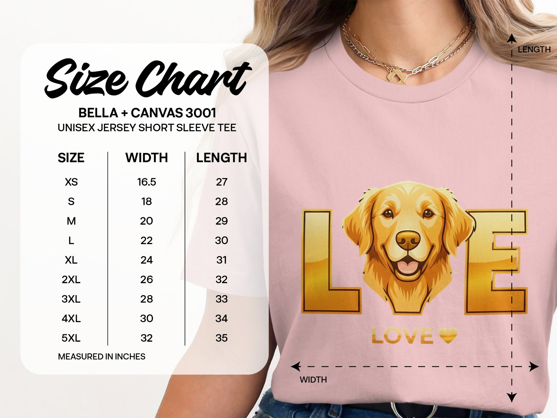 Golden Retriever Love Print Unisex Jersey Short Sleeve product