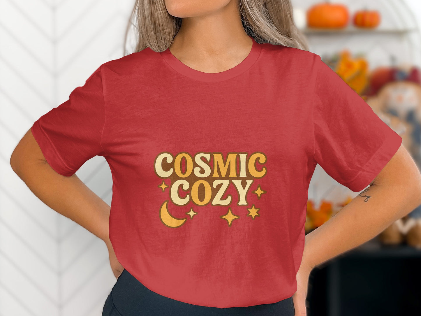 Cosmic Cozy Emblem Statement Casual T-Shirt product