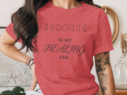 In My Healing Era Moon Phases Design T-shirt