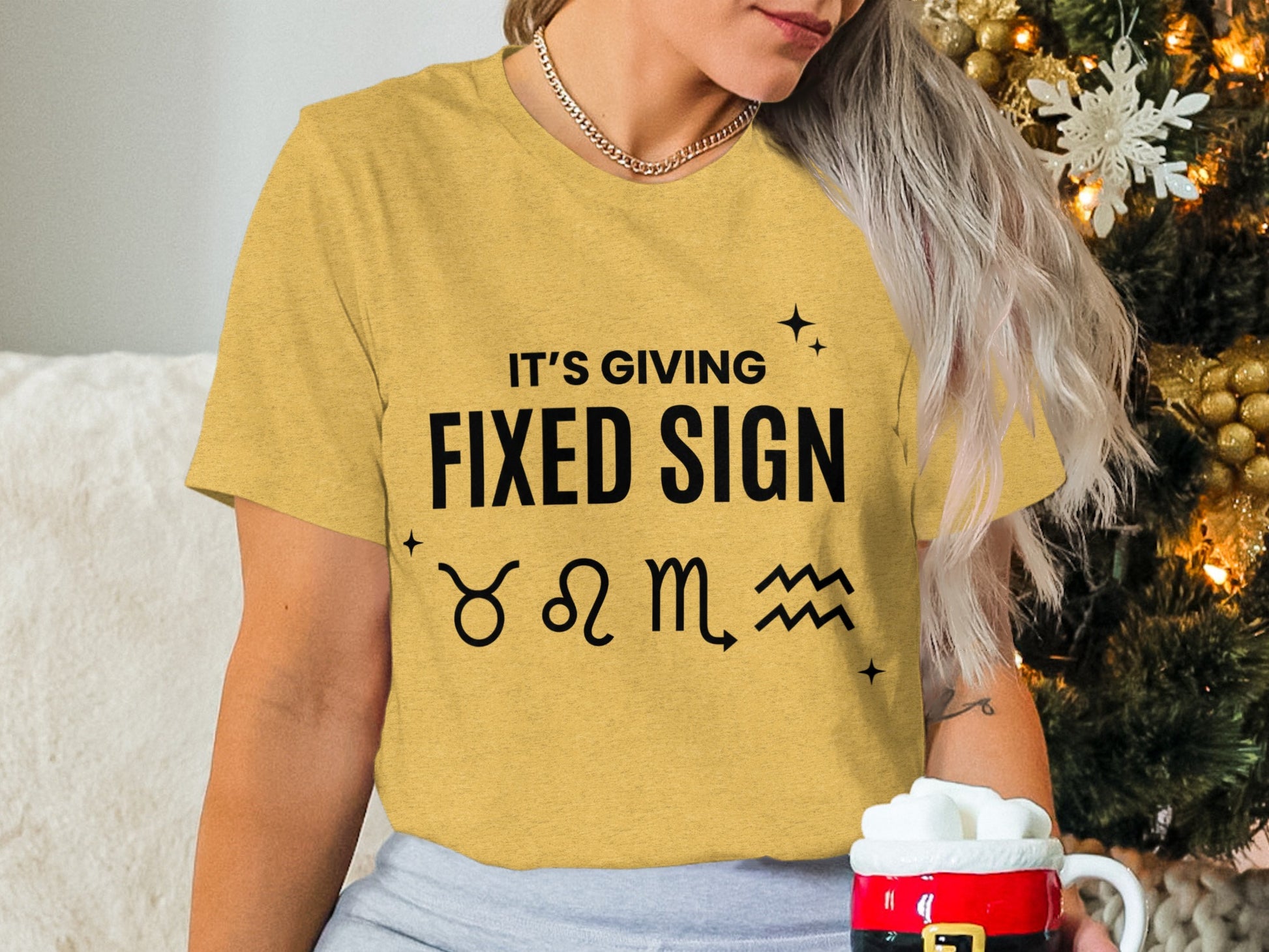 It's Giving Fixed Sign Zodiac Tee Shirt