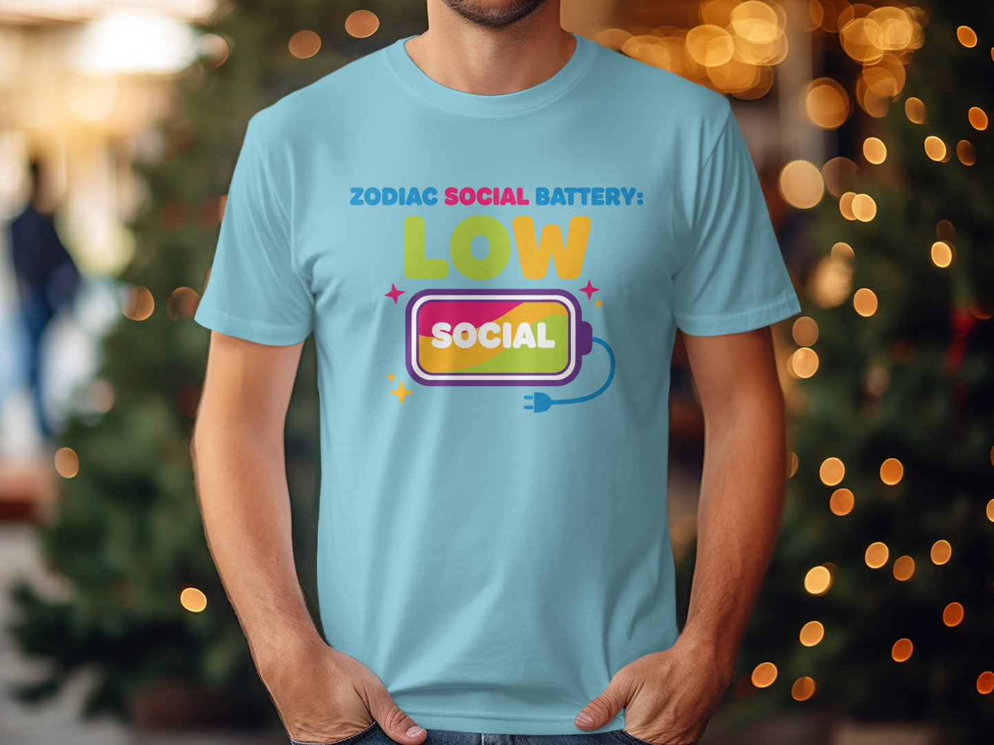 Zodiac Social Battery Low Social T-shirt