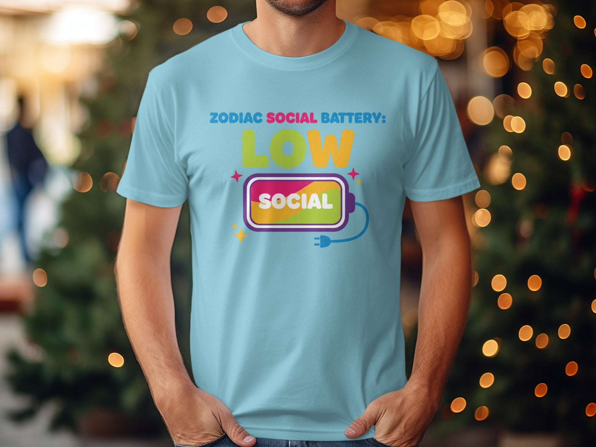 Zodiac Social Battery Low Social T-shirt