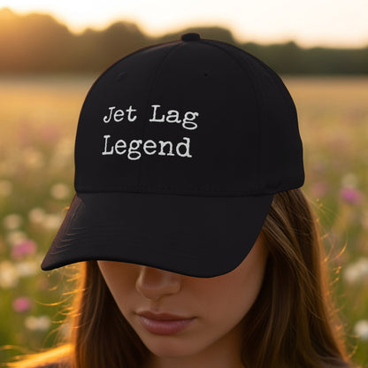 Jet Lag Legend Embroidered Baseball Cap
