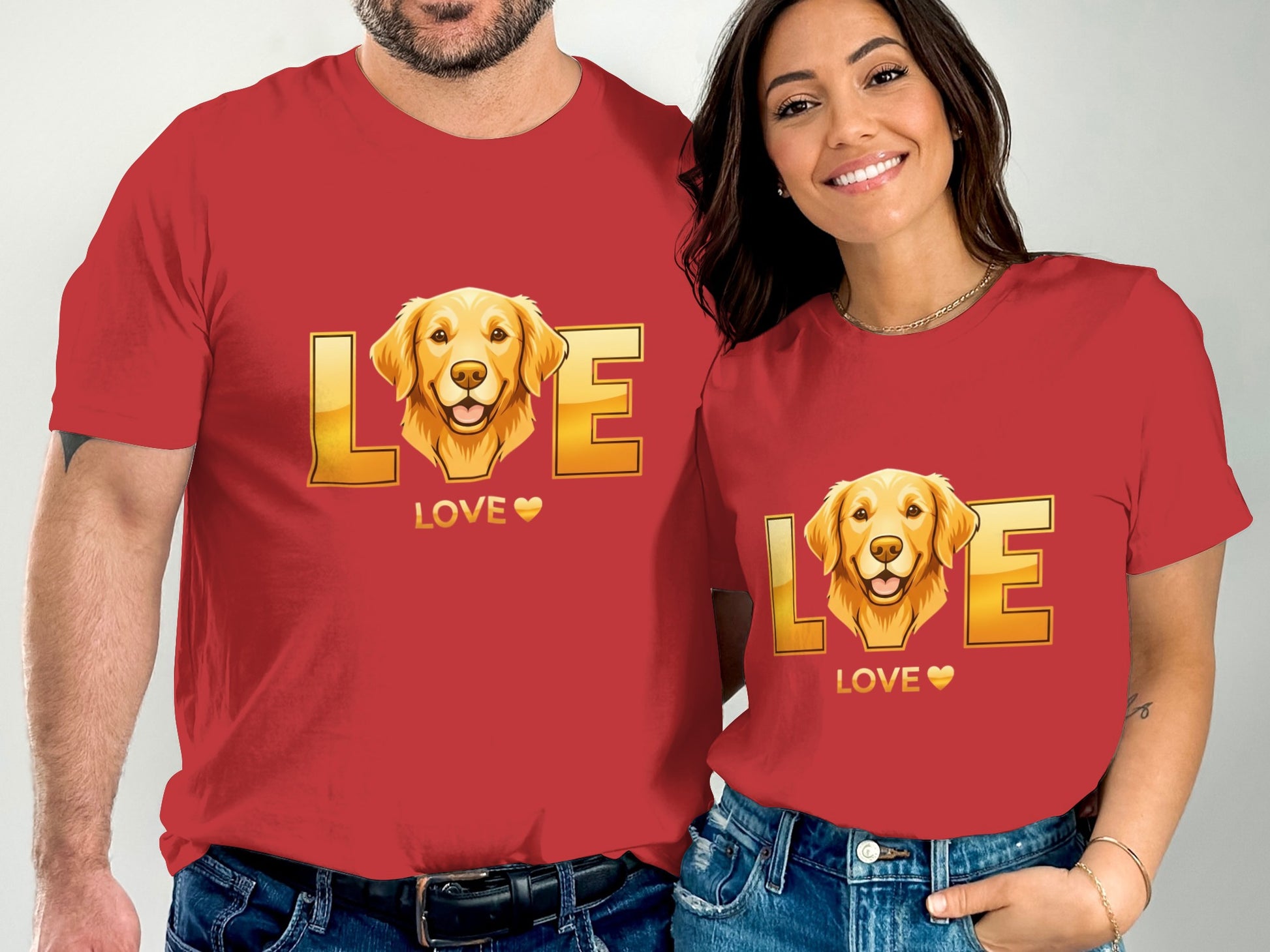 Cute Golden Retriever Love Graphic T-Shirt product type