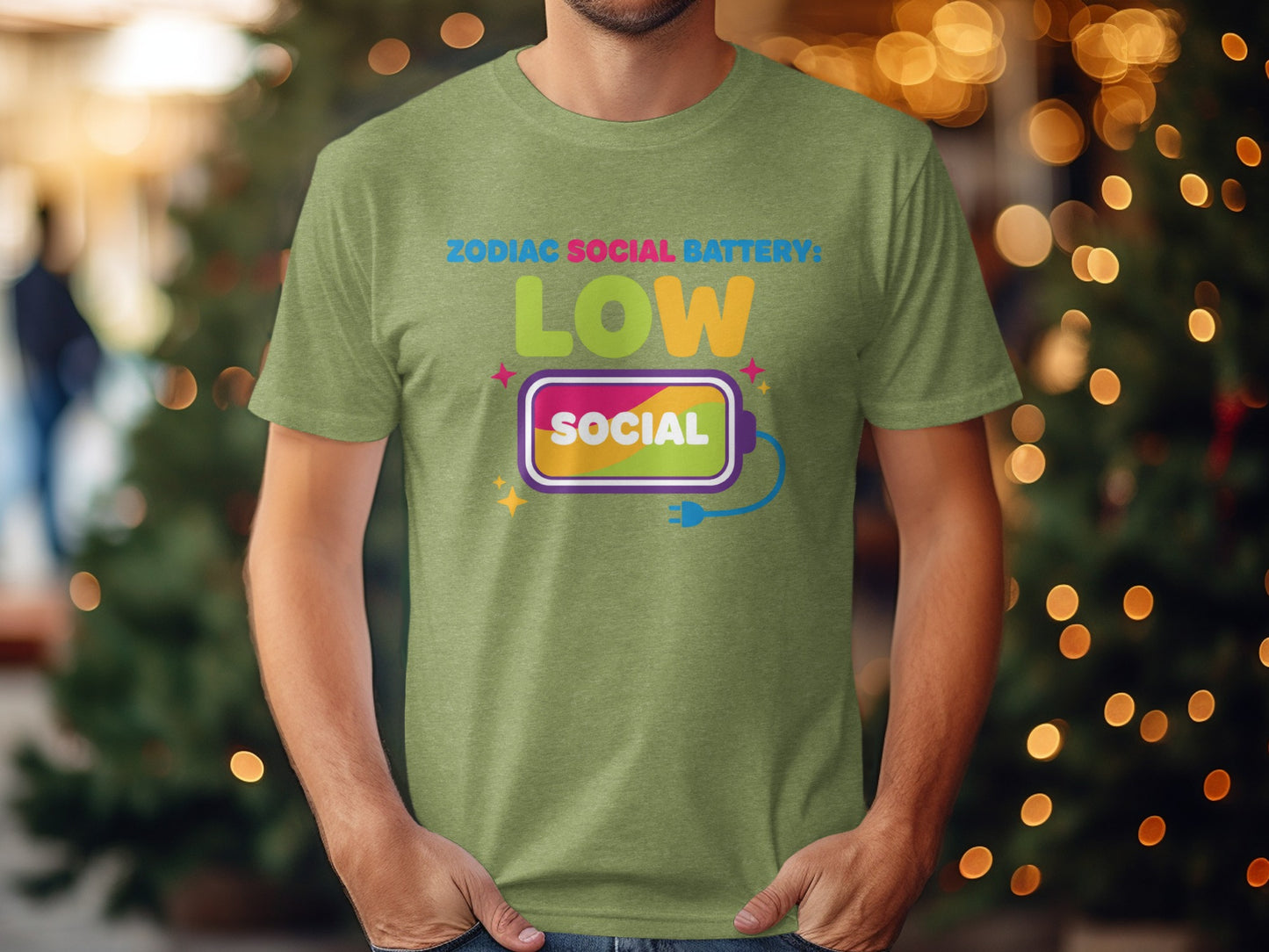 Zodiac Social Battery Low Social T-shirt