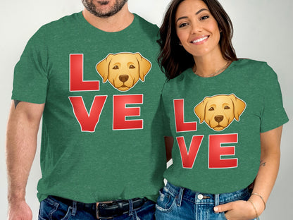 Love Dog Graphic T-Shirt Matching Couple Shirts product type