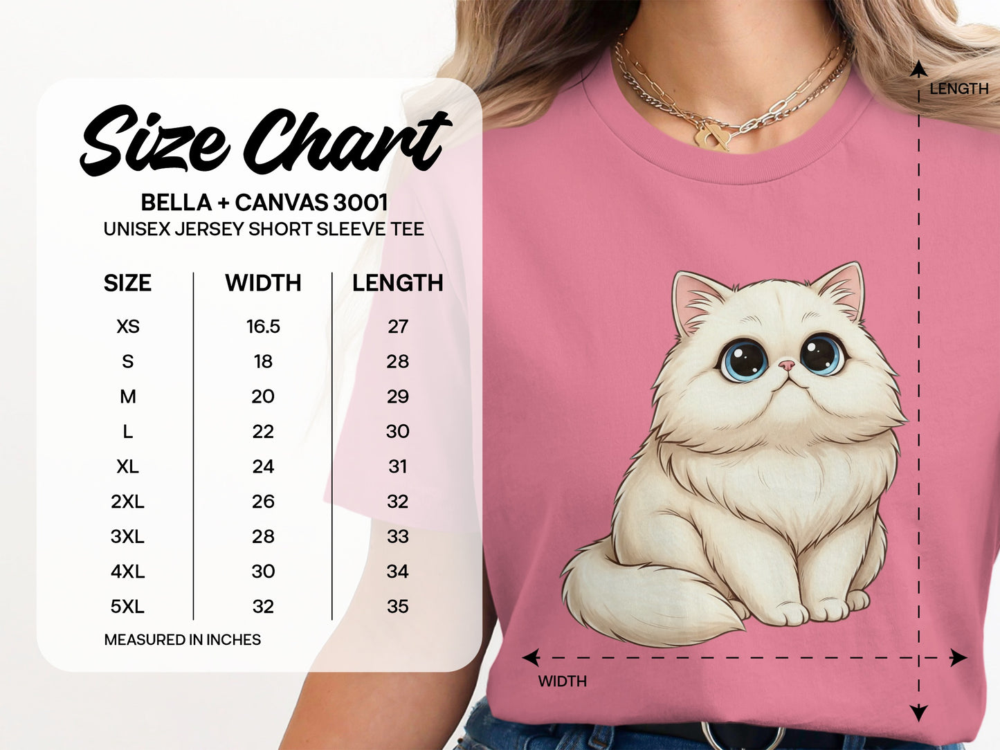 Cute Fluffy Cat Graphic Unisex Jersey Short Sleeve Tee