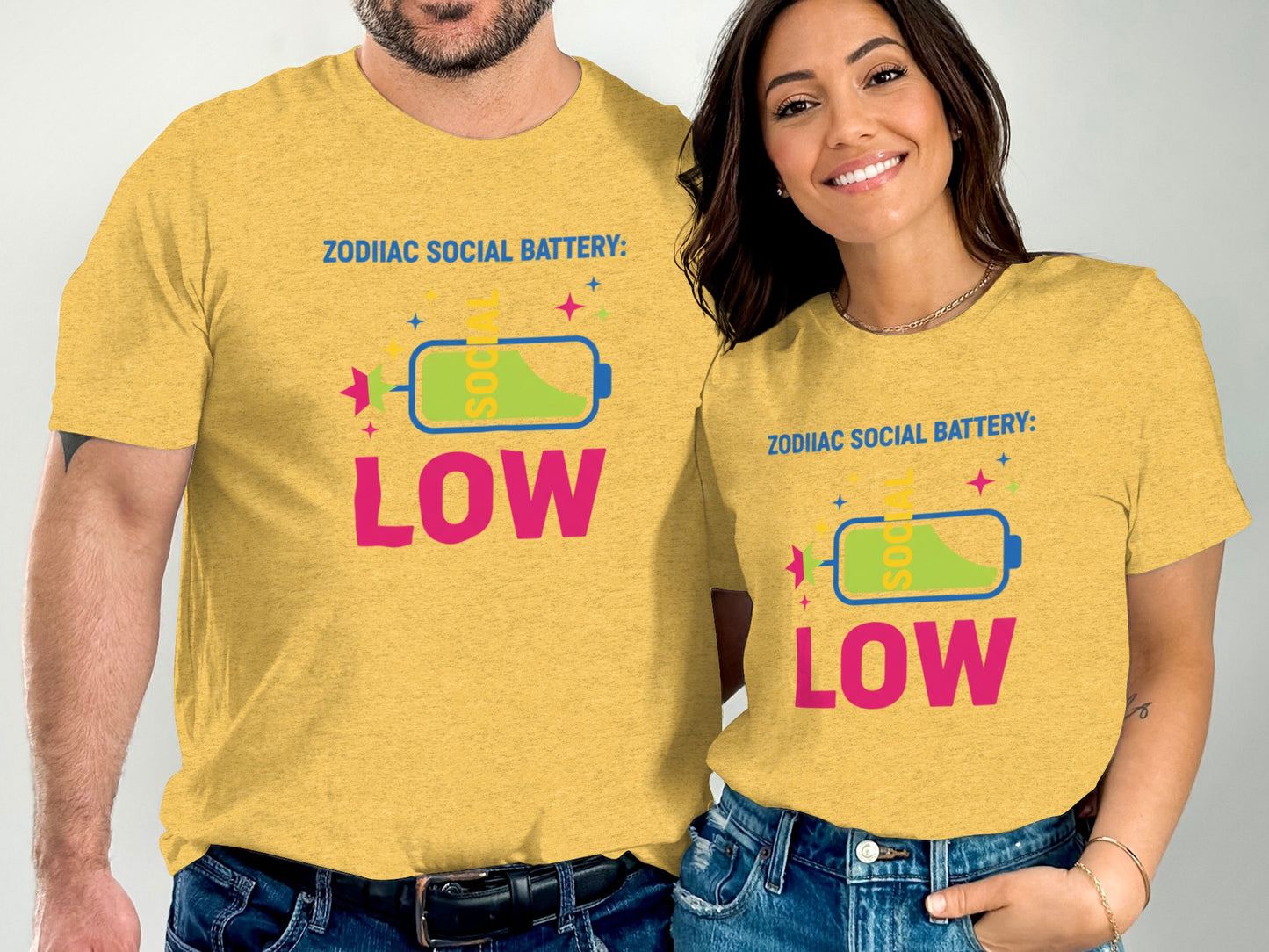 Zodiac Social Battery Low T-Shirt