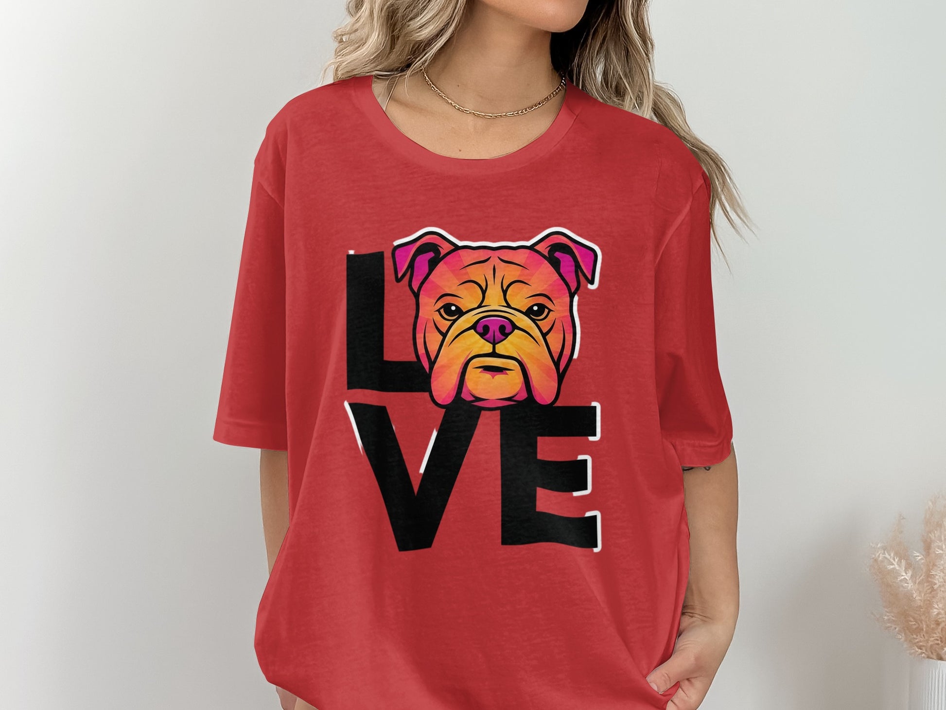 Love Bulldog Graphic Print T-shirt product type